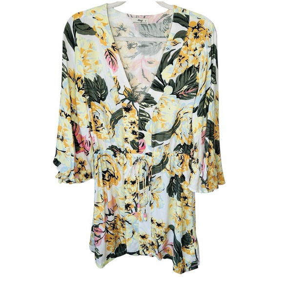 Maaji Joy Dress Medium Floral Mini Resort Boho Beach Tropical Designer NWOT - Picture 1 of 15